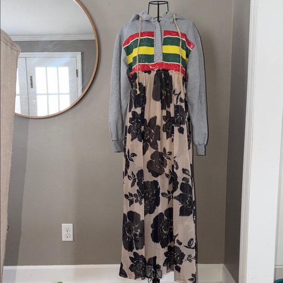 Free People Bali Delilah Maxi Dress Cream Combo Size S - Picture 3 of 10